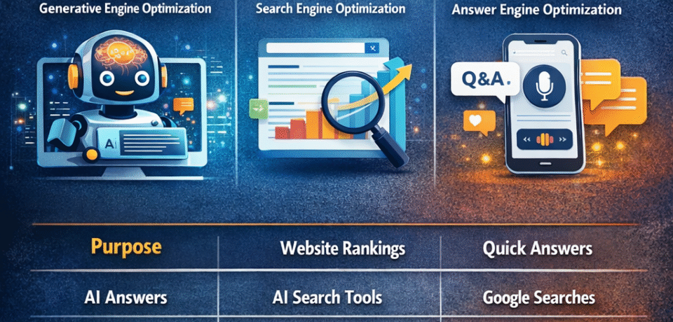 GEO vs SEO vs AEO