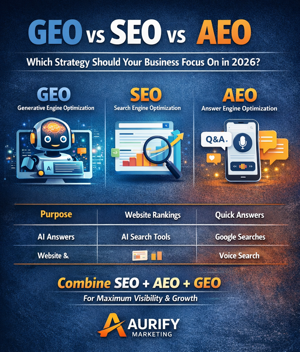 GEO vs SEO vs AEO